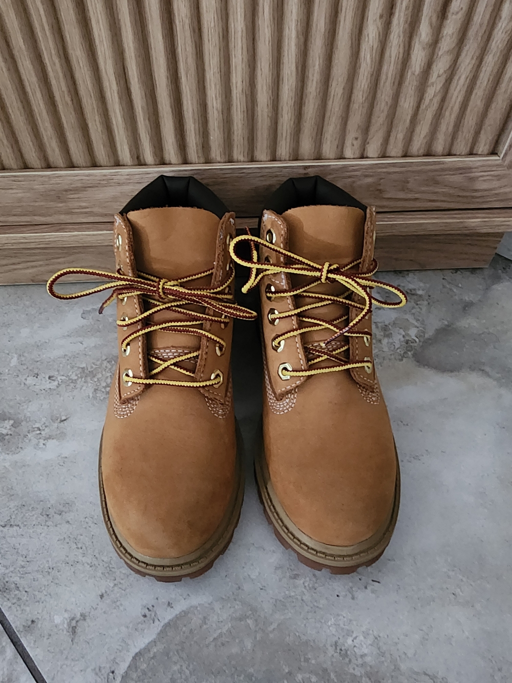 Timberland Kids Wheat Brown Lace-Up Boots